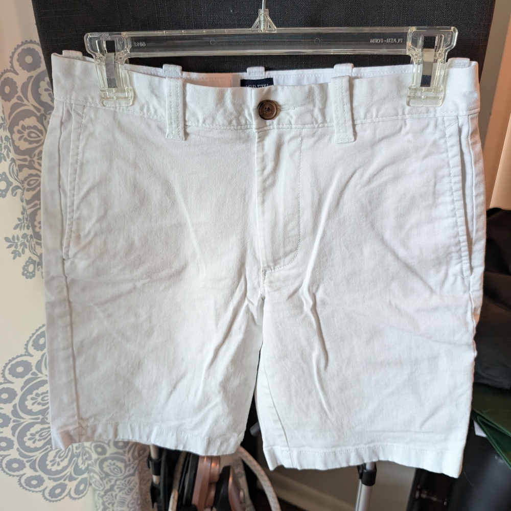 J. Crew White Flat Front Shorts Summer Essential